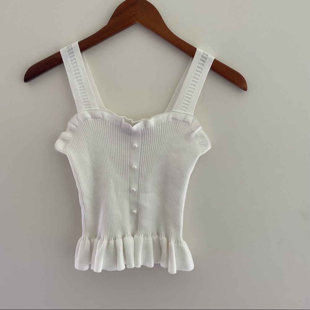SHEIN white crop top, size M
